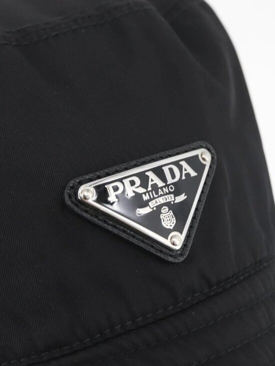 PRADA Hat Nylon M Black Auth 181375M main image 4